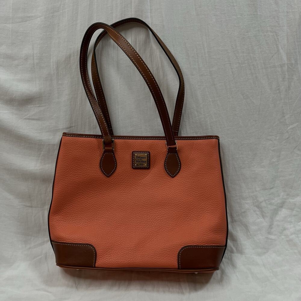 Dooney & Bourke Women's handbag Shoulder Bag Zip Orange Pink Leather
